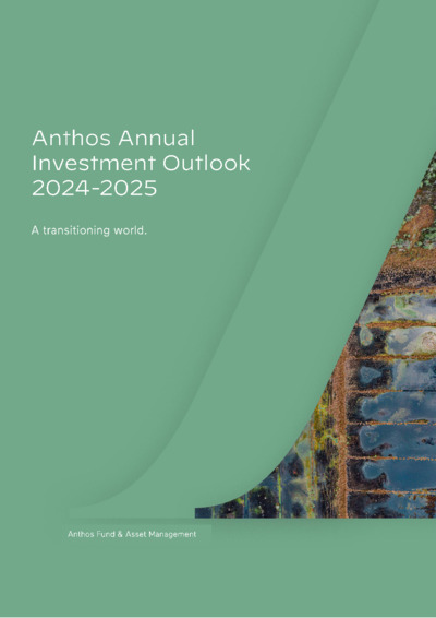 Front page of report 'Anthos Annual Investment Outlook 2024-2025'