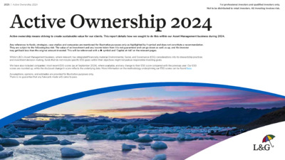 Front page of report 'Active Ownership 2024'