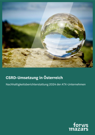 Front page of report 'CSRD-Umsetzung in Österreich'