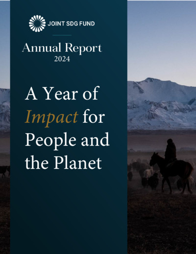 Front page of report 'Joint SDG Fund - Annual Report 2024'