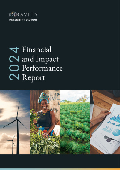 Front page of report 'iGravity - Financial and Impact Performance Report'